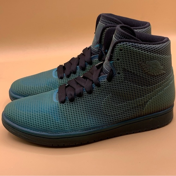 Air Jordans Green Rubber Jordan 1 Retro 4Lab1 Tropical Teal Sneakers Men's 9.5 - Picture 3 of 10